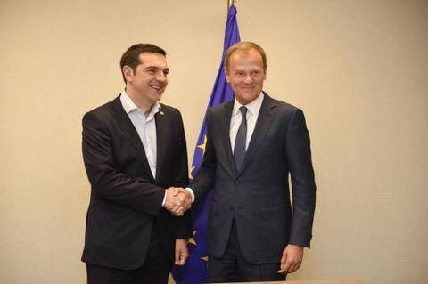 Η συνάντηση Τσίπρα – Τουσκ στις Βρυξέλλες- ΦΩΤΟ