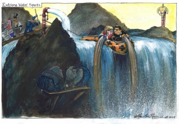 Το σκίτσο του Guardian με Μέρκελ – Τσίπρα στην ίδια βάρκα