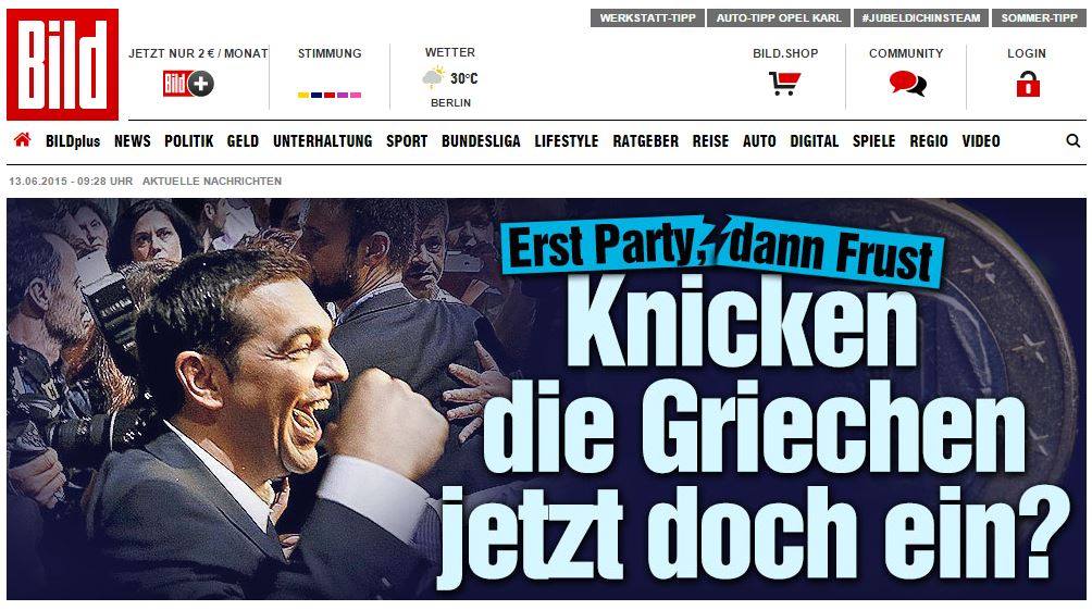 Bild: Θα λυγίσουν τώρα οι Έλληνες;