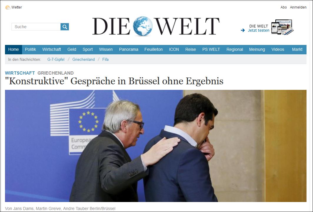 Die Welt: Εποικοδομητικές συζητήσεις χωρίς αποτέλεσμα