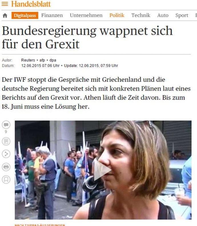 Handelsblatt: H Γερμανική κυβέρνηση προετοιμάζεται για Grexit