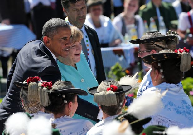 Με χαμόγελα υποδέχθηκε η Μέρκελ τον Ομπάμα – ΦΩΤΟ