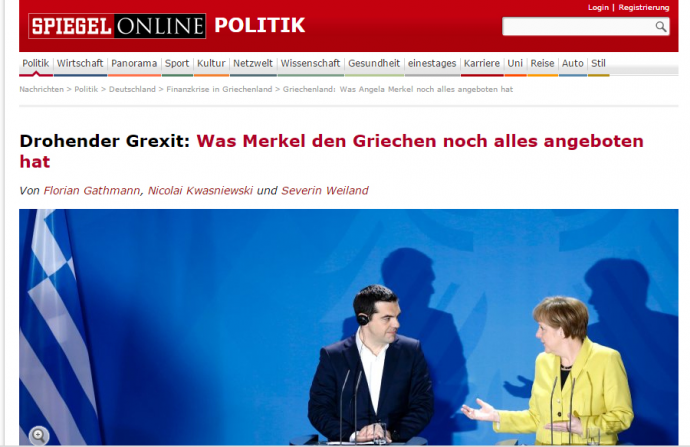 Spiegel: Η Μέρκελ προσέφερε μερική αναδιάρθρωση χρέους και τρίτο πακέτο διάσωσης