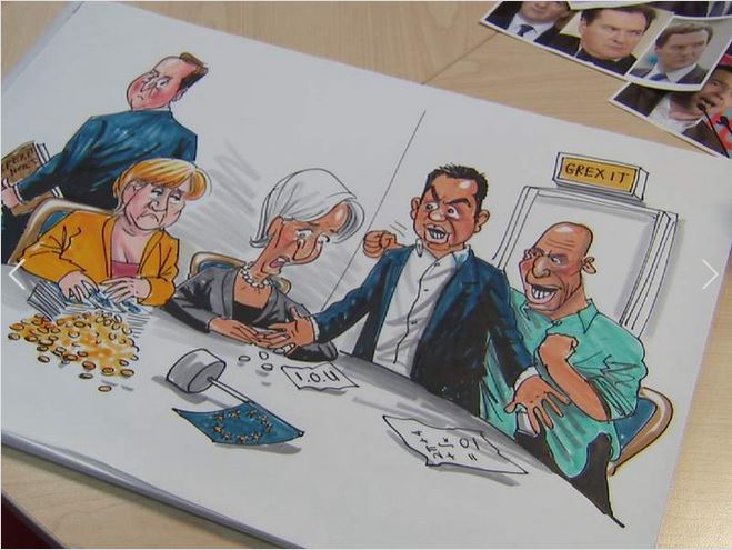 Οι πρωταγωνιστές της ελληνικής κρίσης έγιναν… καρτούν – ΒΙΝΤΕΟ – ΦΩΤΟ