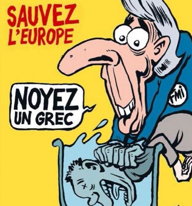 Charlie Hebdo: Σώστε την Ευρώπη… Πνίξτε έναν Έλληνα – ΦΩΤΟ