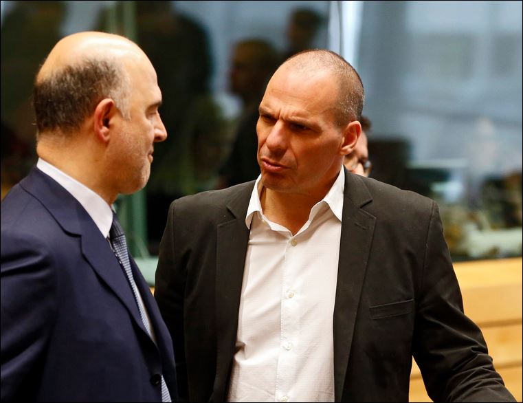 Η έκφραση του Βαρουφάκη και το βλέμμα του Μοσκοβισί – ΦΩΤΟ