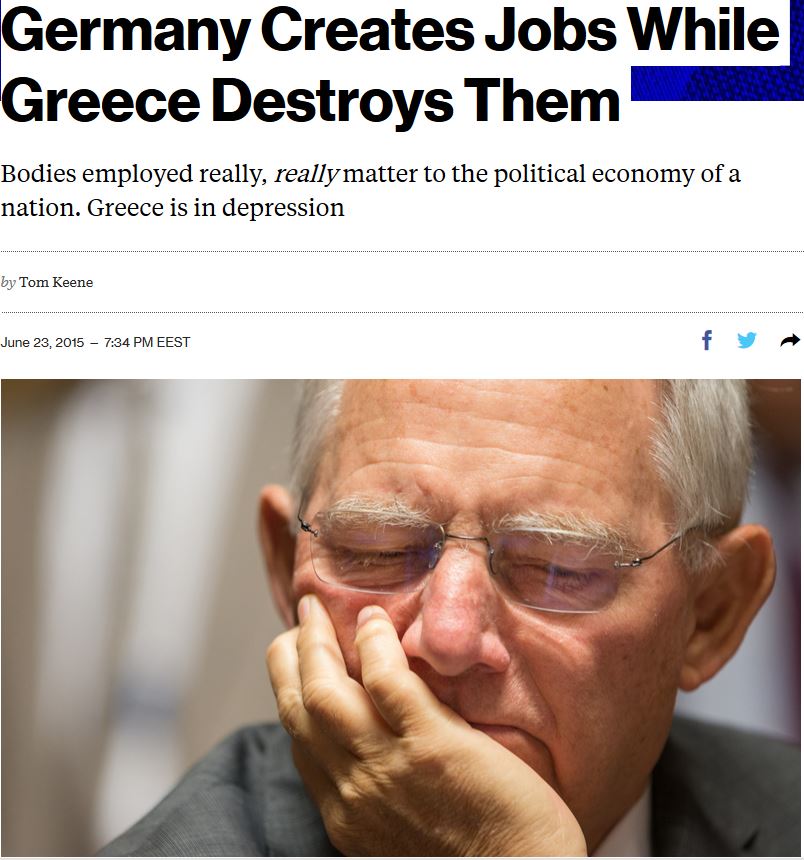 Γερμανία-Ελλάδα: Ο θάνατός σου… η ζωή μου και στην απασχόληση