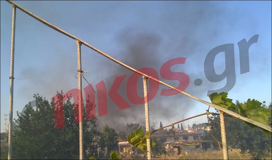 Φωτιά στο Μενίδι – ΦΩΤΟ – ΤΩΡΑ