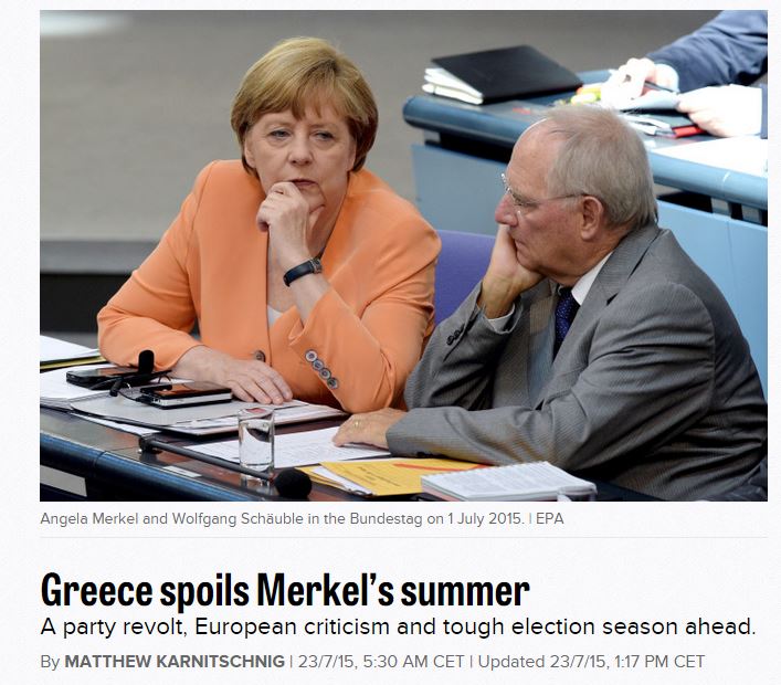 Politico: Η Ελλάδα “χαλάει” το καλοκαίρι της Μέρκελ