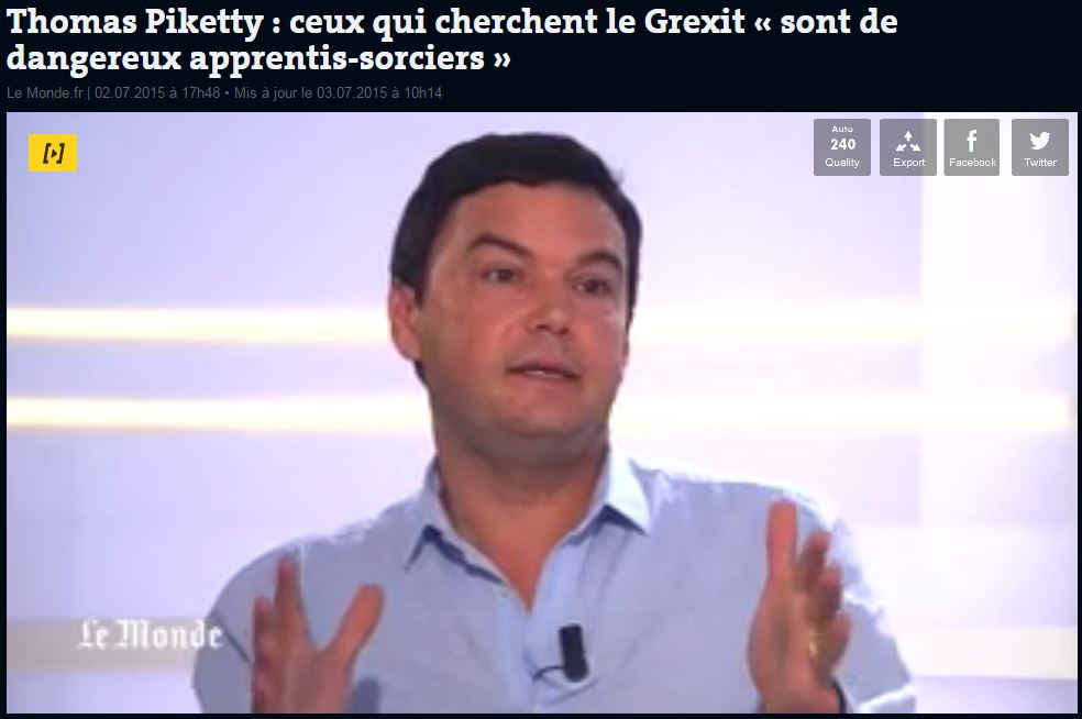 Τομά Πικετί: “Προδοσία” των δανειστών για το χρέος – ΒΙΝΤΕΟ