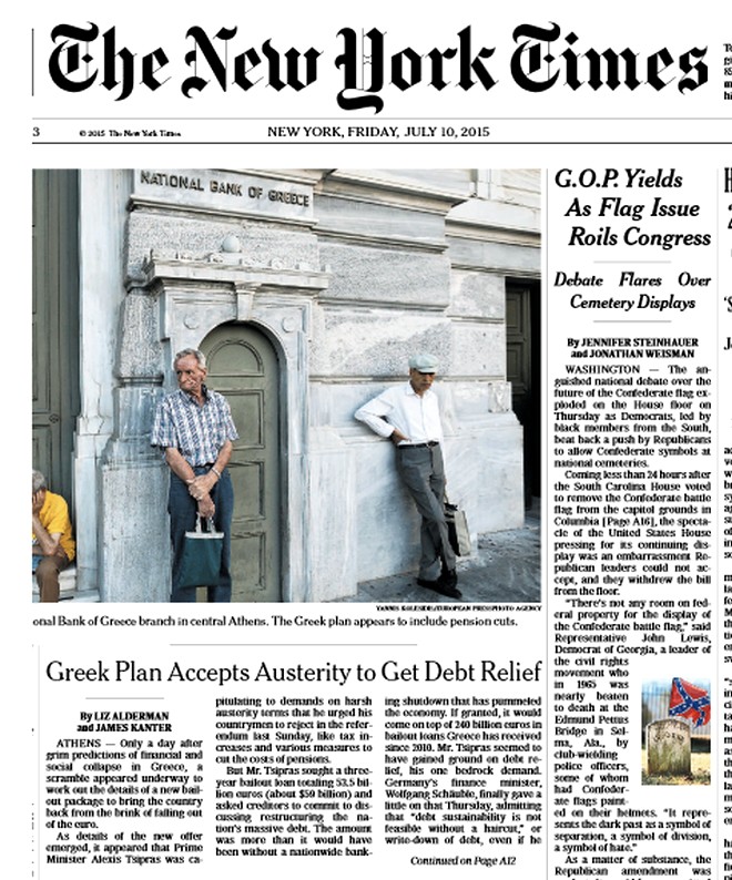 New York Times: Η Ελλάδα αποδέχεται την ύφεση με αντάλλαγμα ελάφρυνση χρέους