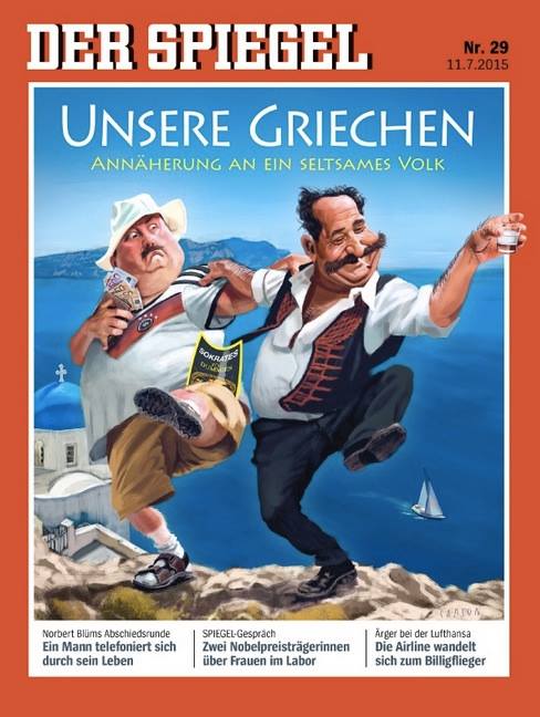 Der Spiegel: Έλληνας και Γερμανός χορεύουν συρτάκι σε γκρεμό της Σαντορίνης