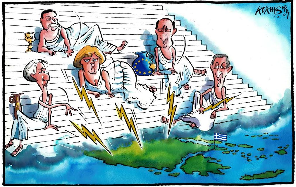 Το σκίτσο της Telegraph με τους πιστωτές θεούς του Ολύμπου – ΦΩΤΟ