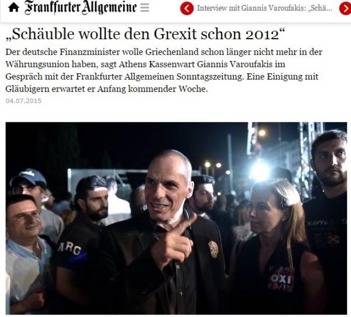 Βαρουφάκης: Ο Σόιμπλε ήθελε Grexit από το 2012