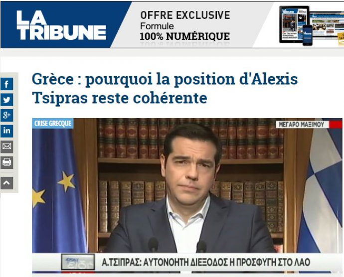 La Tribune: Γιατί ο Τσίπρας παραμένει συνεπής στις θέσεις του