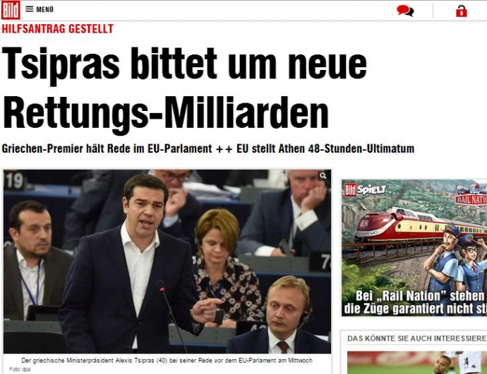 Bild: Τριετές πρόγραμμα άνω των 51 δισ. ευρώ για την Ελλάδα