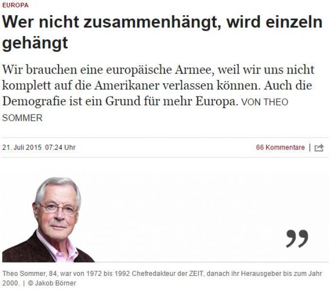 Die Zeit: «Περισσότερη Ευρώπη αλλά…»