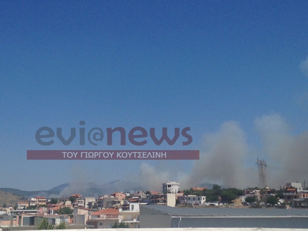 Σε ύφεση η φωτιά στην Χαλκίδα