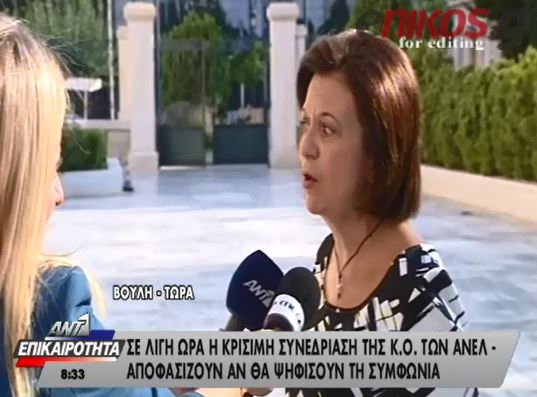 Χρυσοβελώνη: Οι βουλευτές των ΑΝΕΛ ενεργούν με γνώμονα τo συμφέρον της χώρας – ΒΙΝΤΕΟ