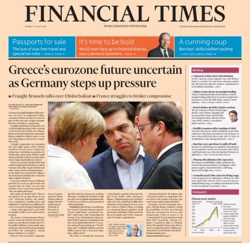 FT: Αβέβαιο το μέλλον της Ελλάδας στην ευρωζώνη καθώς η Γερμανία αυξάνει την πίεση