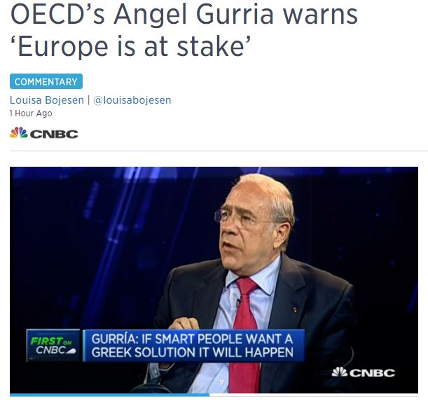 Γκουρία: Υπερβολικό το κόστος ενός Grexit – ΒΙΝΤΕΟ