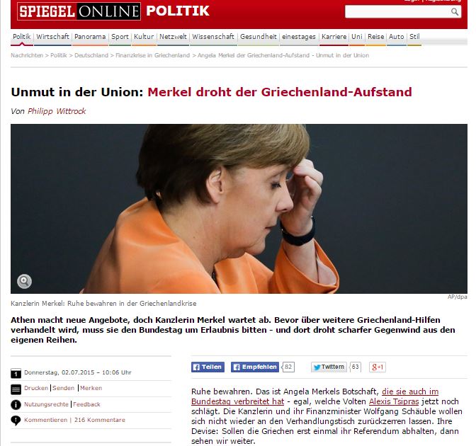 Το Spiegel τα βάζει με την Μέρκελ: Κάνει ένα επικίνδυνο λάθος…