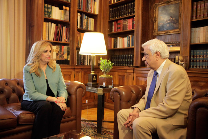 Συνάντηση Παυλόπουλου- Γεννηματά το απόγευμα