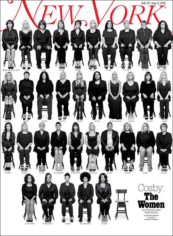 Τα 35 φερόμενα θύματα του Μπιλ Κόσμπι στο εξώφυλλο του New York