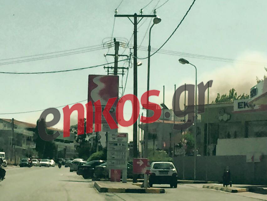 Νέα φωτογραφία από την φωτιά στην Σταμάτα