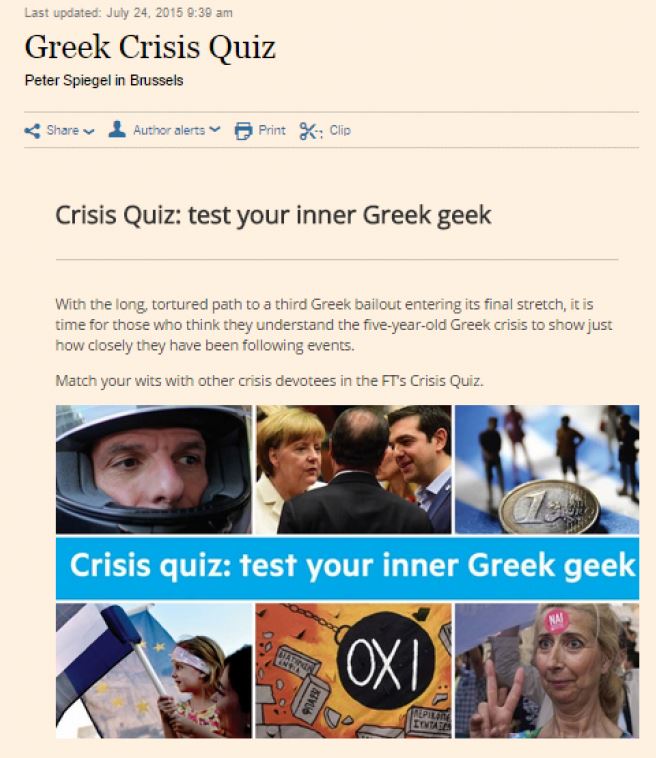 Κουίζ – Πόσο καλά γνωρίζεις την κρίση στην Ελλάδα;