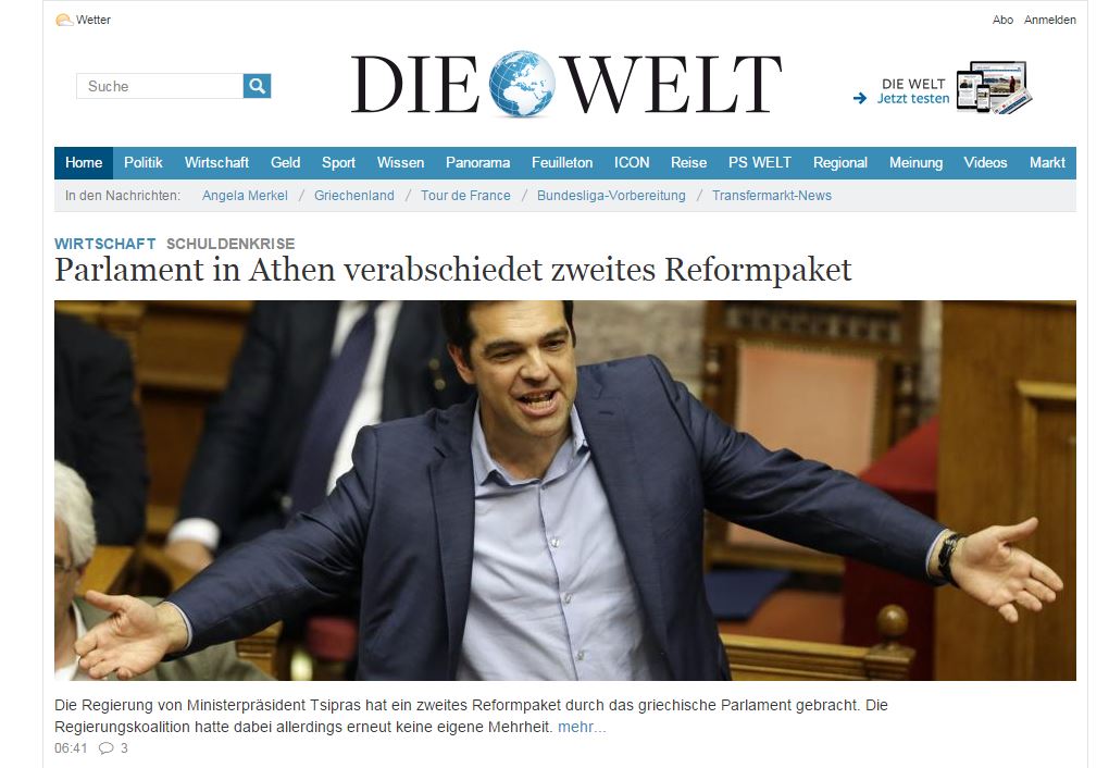 Γερμανικός Τύπος: Η μακρά νύχτα των διαφωνούντων στην ελληνική Βουλή