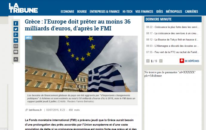 La Tribune: Η Ευρώπη πρέπει να πληρώσει 36 δισ. ευρώ στην Ελλάδα