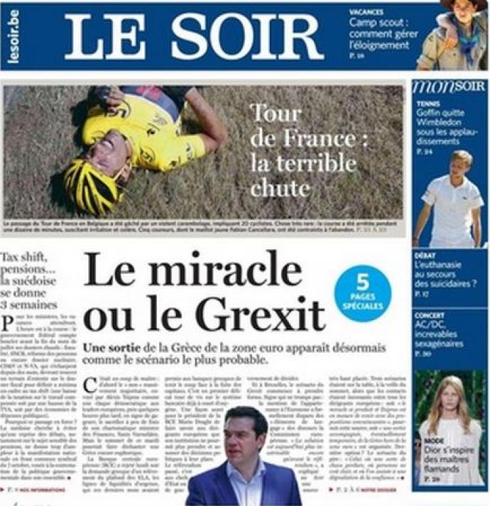 Le Soir: «’Η θαύμα ή Grexit»