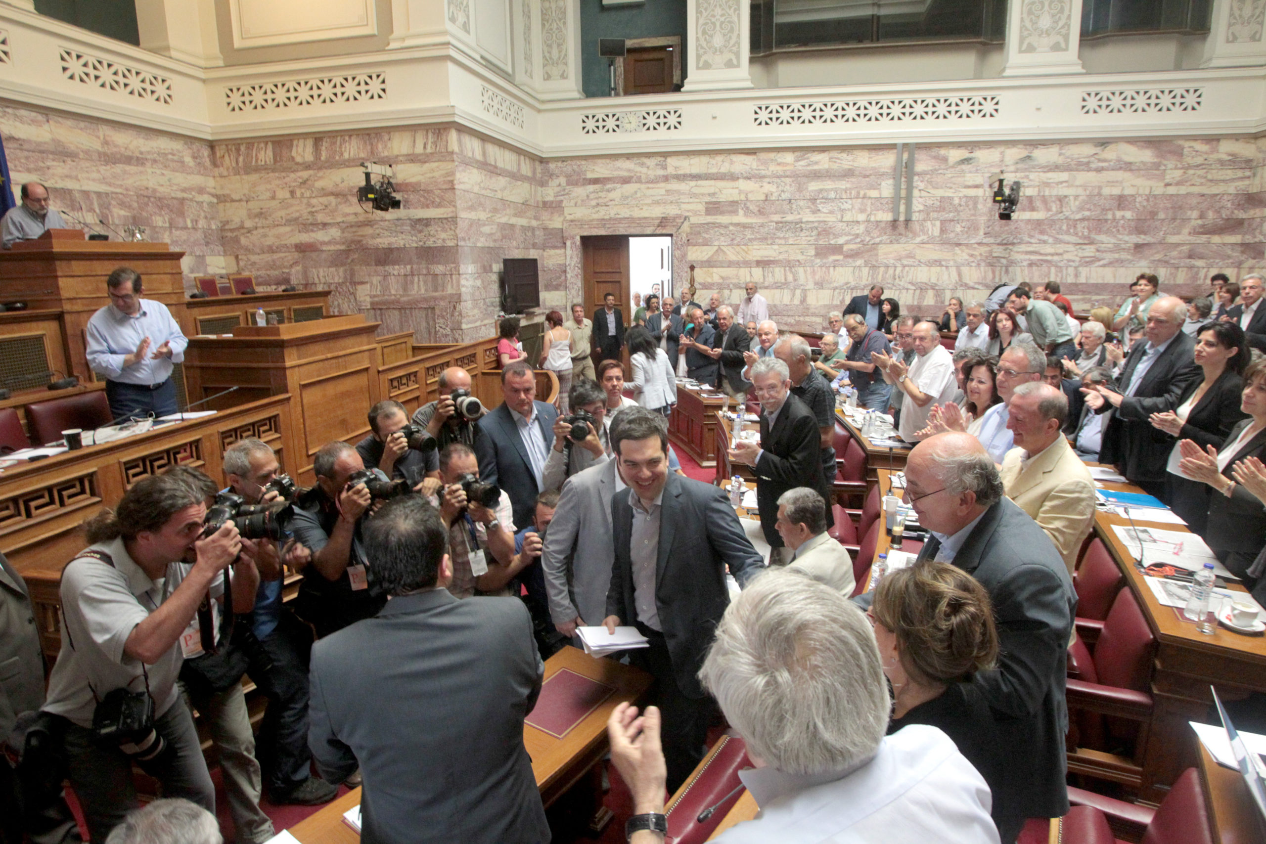 ΦΩΤΟ από τη συνεδρίαση της ΚΟ του ΣΥΡΙΖΑ