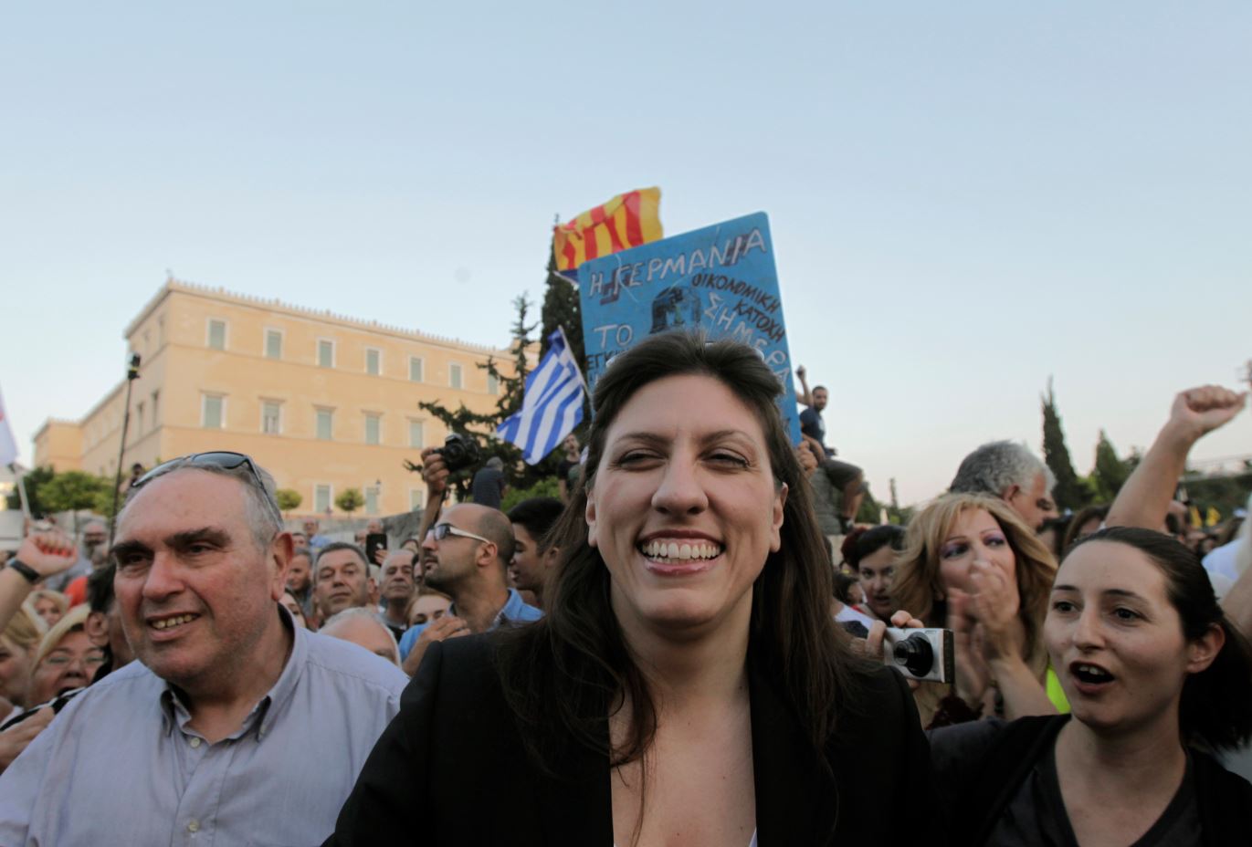 Η Κωνσταντοπούλου στη συγκέντρωση υπέρ του “ΟΧΙ” – ΦΩΤΟ