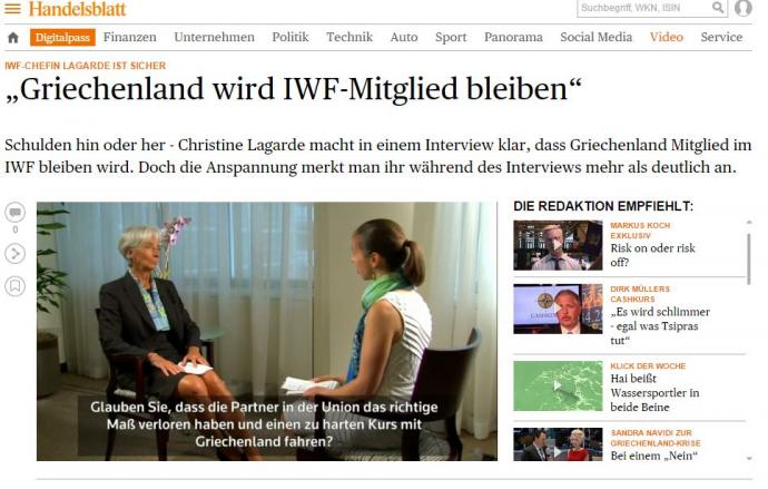 Λαγκάρντ: Με χρέος ή χωρίς η Ελλάδα θα παραμείνει μέλος του ΔΝΤ – ΒΙΝΤΕΟ