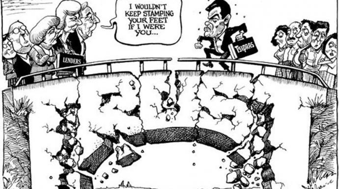 Το σκίτσο του Economist με τον Τσίπρα και τους δανειστές