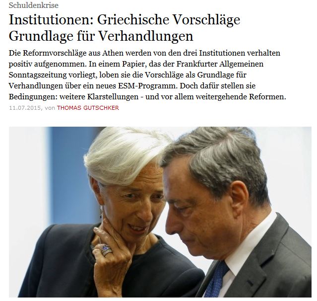 FAZ: Επιπλέον μέτρα εξετάζουν οι δανειστές