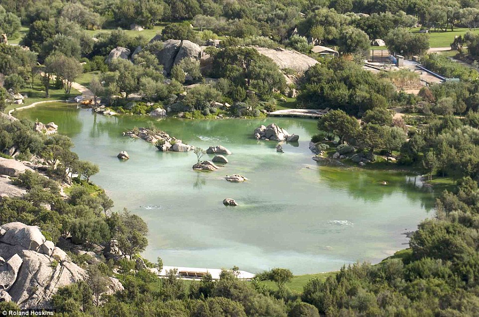 The estate, which boasts 68 rooms, 168 acres of land, six swimming pools and an amphitheatre, also comes with its very own lagoon