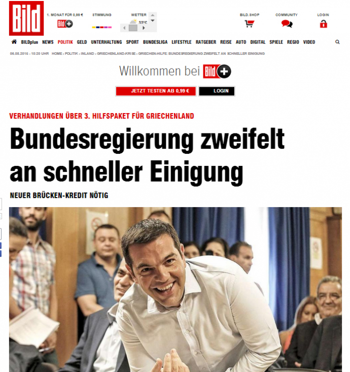 Bild: Το Βερολίνο «βλέπει» νέο δάνειο γέφυρα