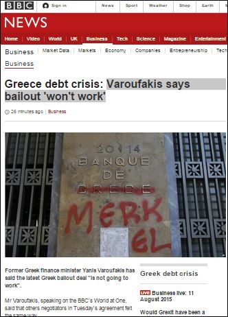 Βαρουφάκης στο ΒΒC: Η συμφωνία δεν πρόκειται να λειτουργήσει