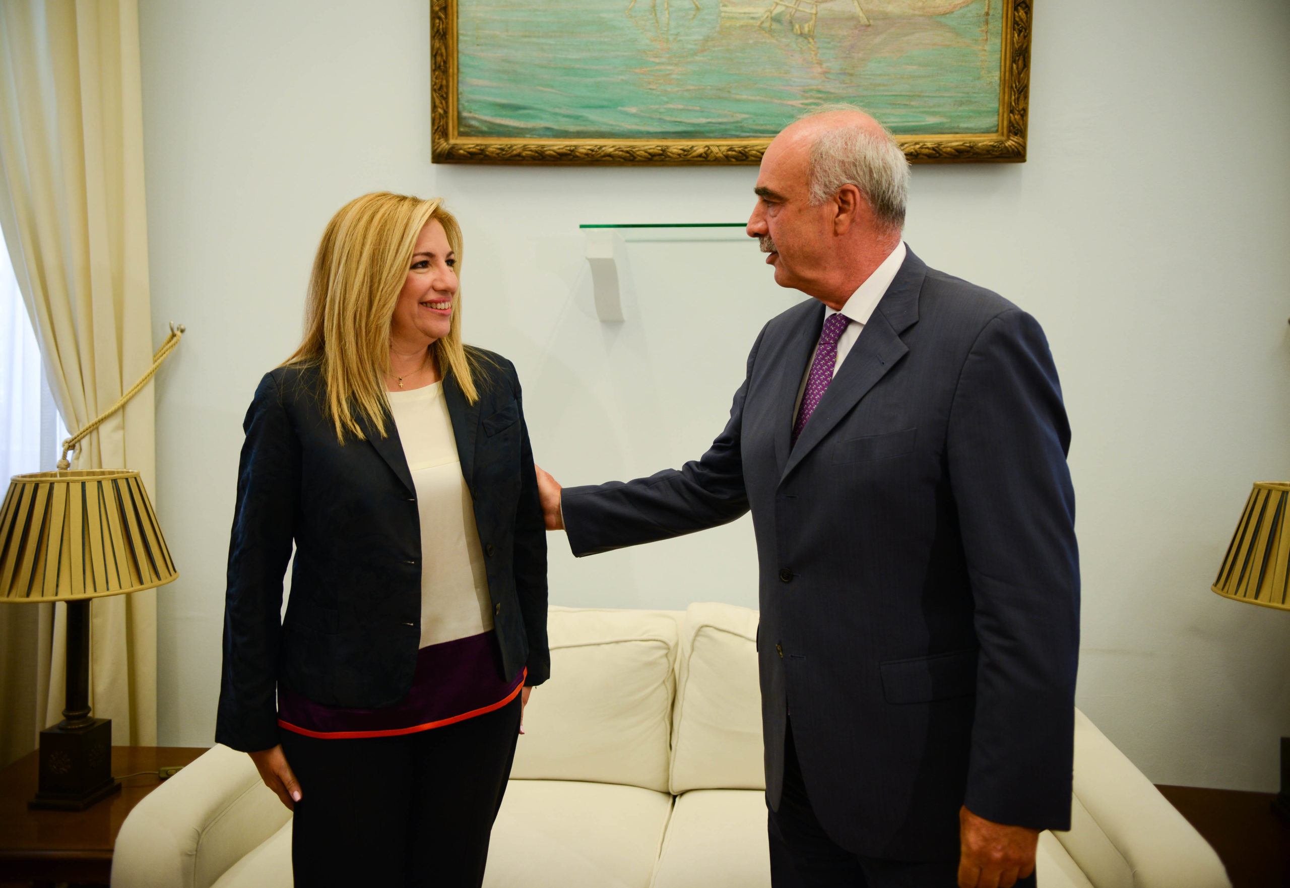 Ολοκληρώθηκε η συνάντηση Μεϊμαράκη – Γεννηματά – ΒΙΝΤΕΟ