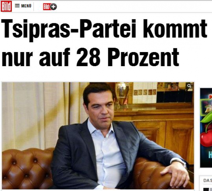 Δημοσκόπηση Bild για τις ελληνικές εκλογές – Δείτε τα ποσοστά
