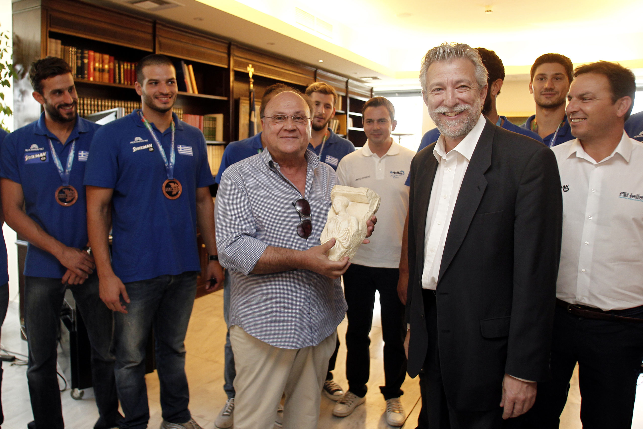 Συνάντηση Κοντονή με την Εθνική Ανδρών Πόλο – ΦΩΤΟ