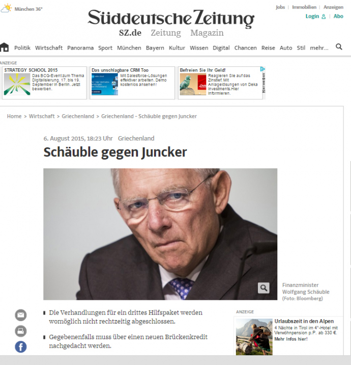 Suddeutsche: Δεν θα ολοκληρωθούν έγκαιρα οι διαπραγματεύσεις