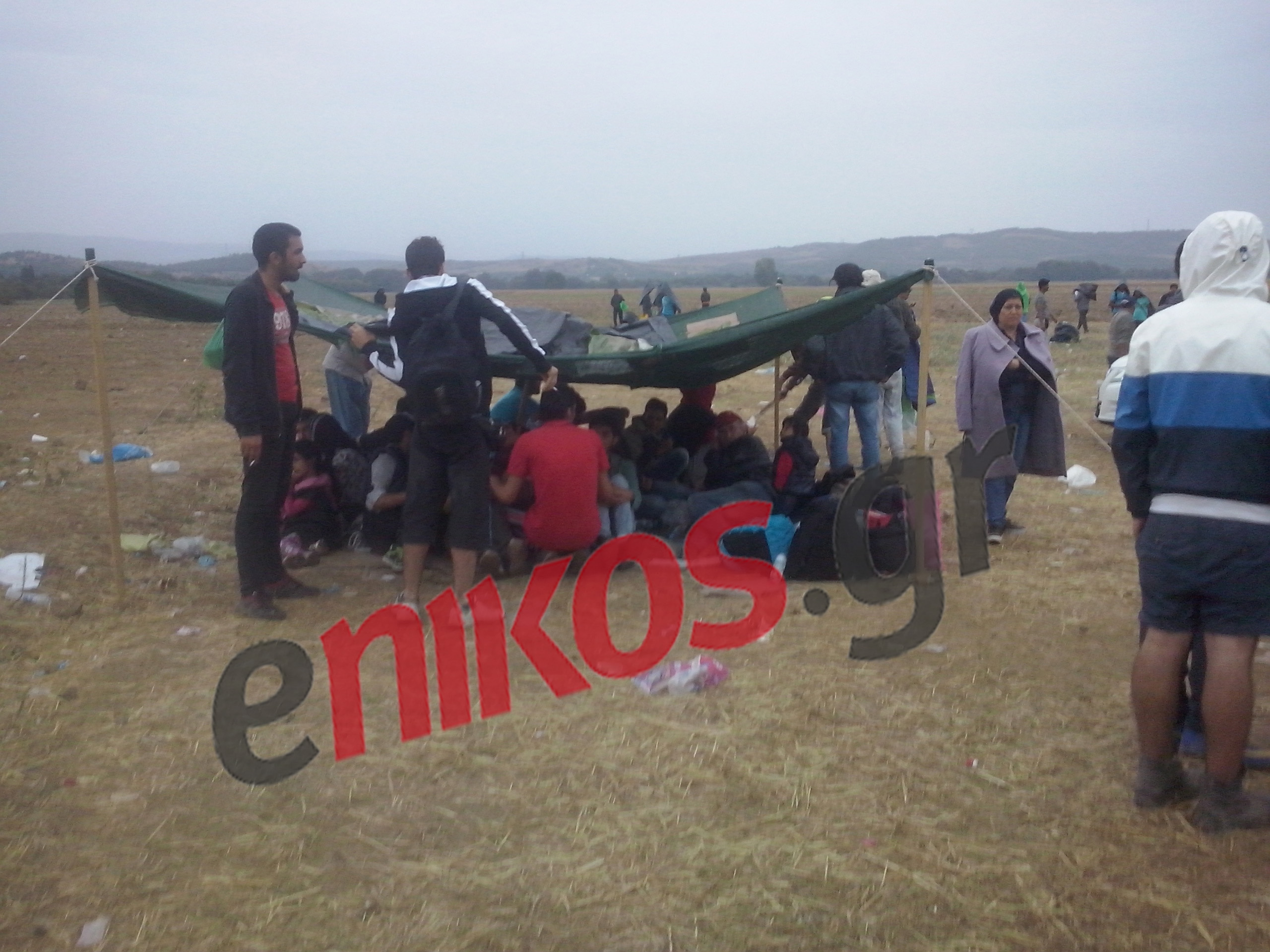 Στο έλεος της κακοκαιρίας οι πρόσφυγες στην Ειδομένη- ΦΩΤΟ