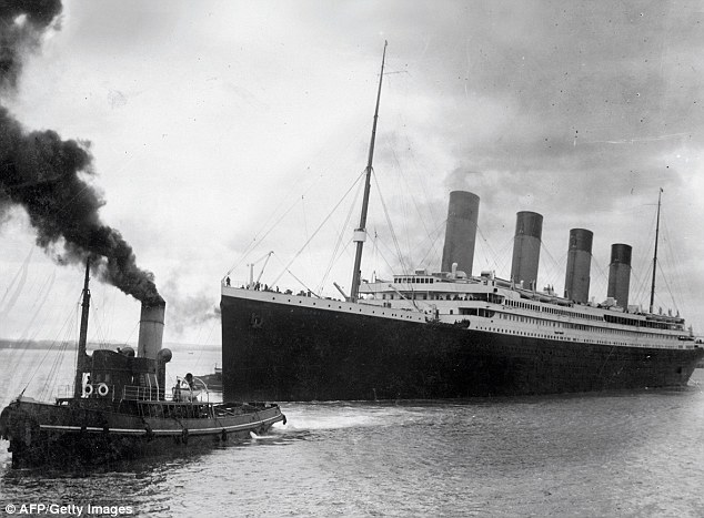 The Titanic photographed leaving Southampton for New York on her ill-fated maiden voyage on April 10, 1912