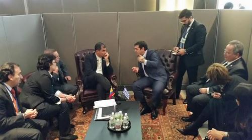 Με τον Πρόεδρο του Εκουαδόρ συναντήθηκε ο Τσίπρας – ΦΩΤΟ