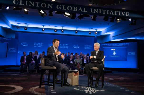 Ο Γιώργος Παπανδρέου παρακολούθησε την ομιλία του Τσίπρα στο ίδρυμα Κλίντον- ΦΩΤΟ