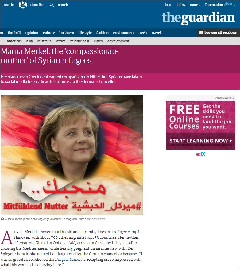 Guardian: Η Μέρκελ συνειδητοποίησε ότι μία ανθρωπιστική κρίση απειλεί την Ευρώπη